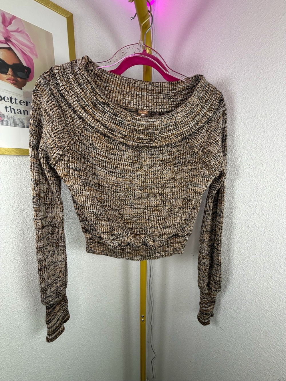 Free People Sugar Rush Off The Shoulder Sweater - Like New - Small